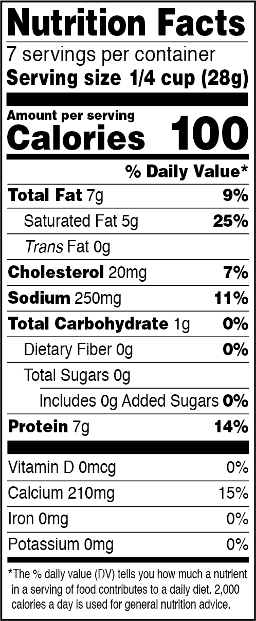 Pizza Blend Nutrition Facts