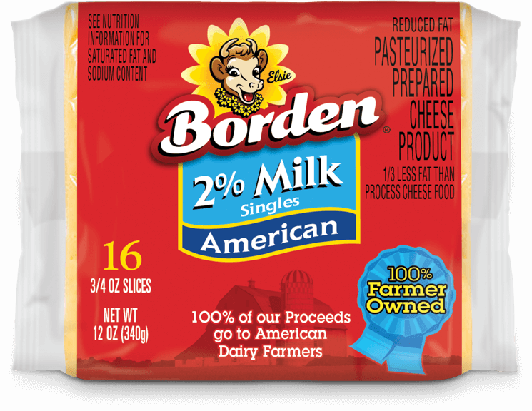 2 American Singles Borden® Cheese