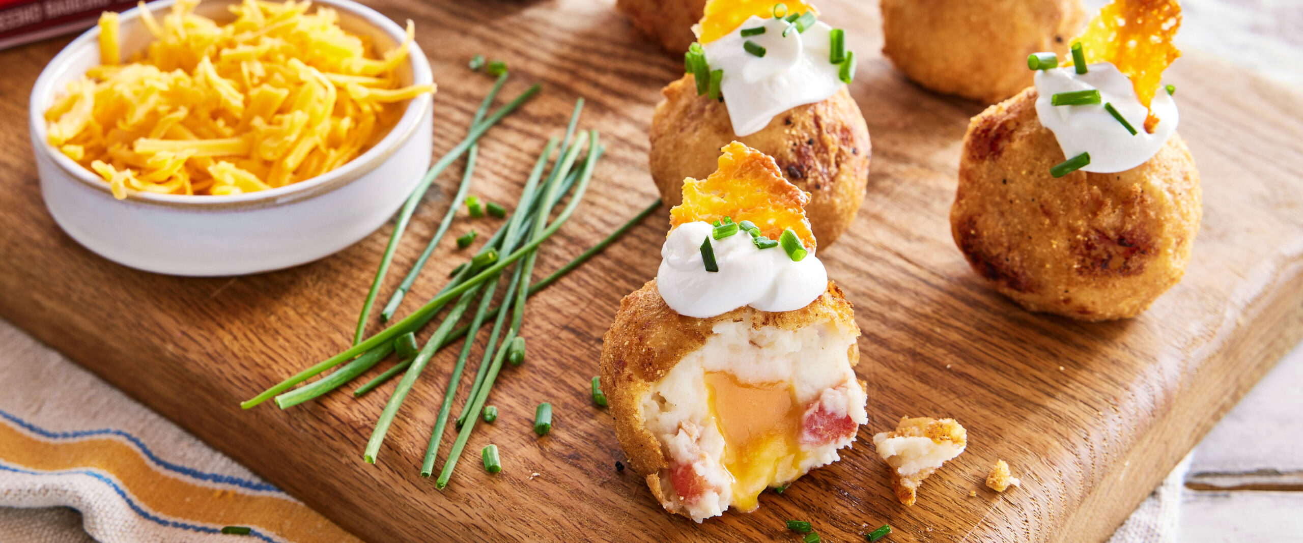 Crispy Cheddar Mashed Potato Puffs - Borden® Cheese