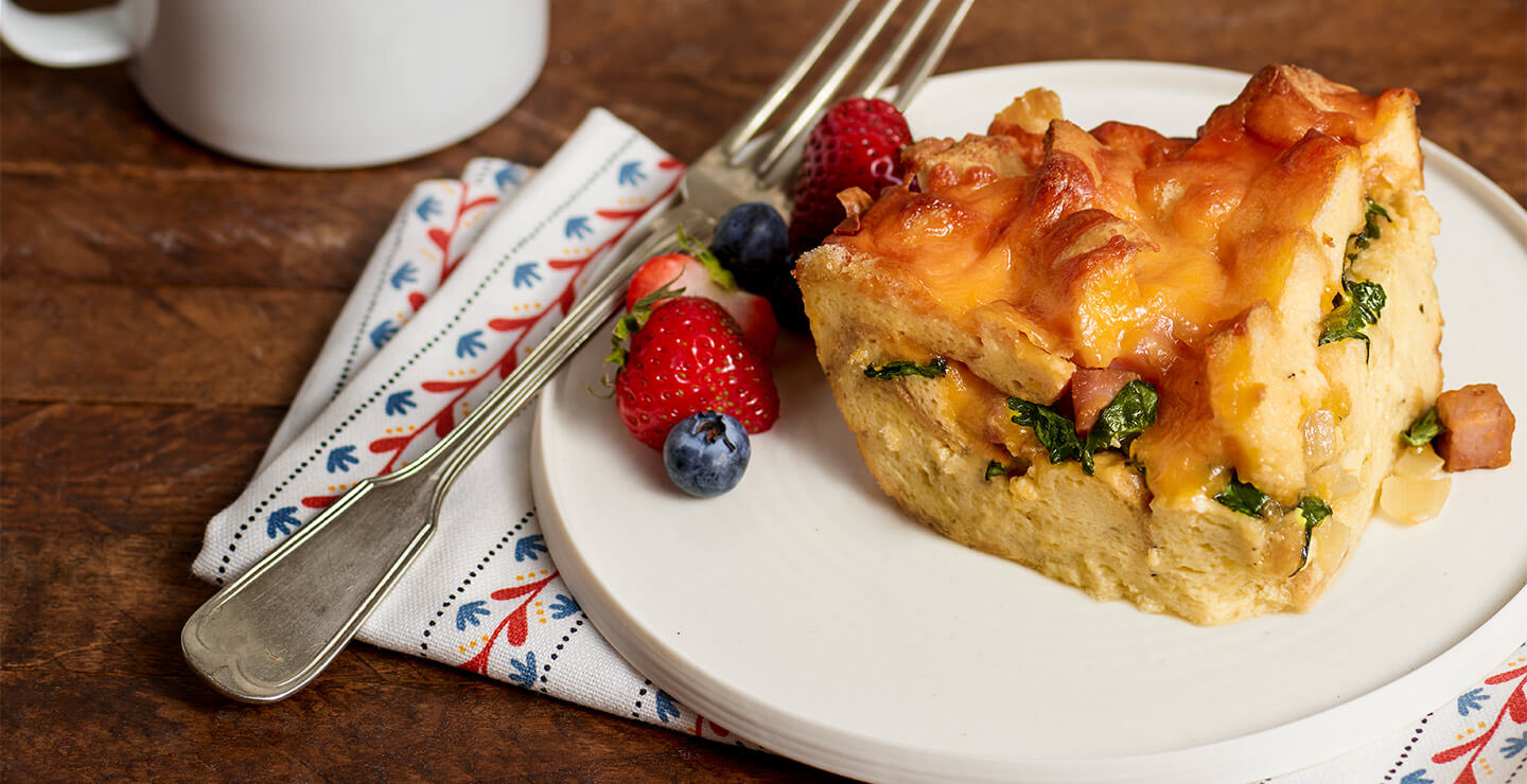Spinach & Ham Breakfast Bake - Borden® Cheese