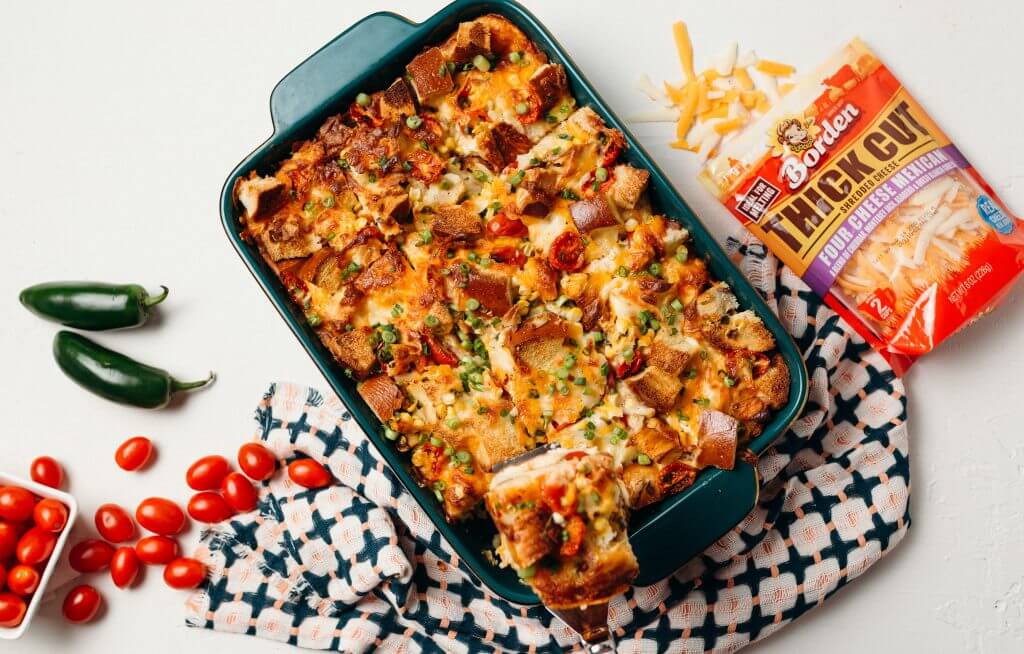 Corn, Cheddar & Jalapeno Strata - Borden® Cheese