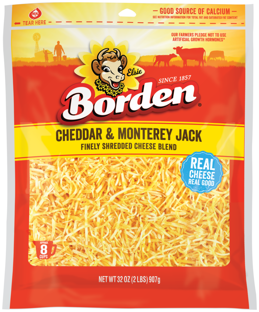 32oz Finely Shredded Cheddar & Monterey Jack Shreds Borden® Cheese