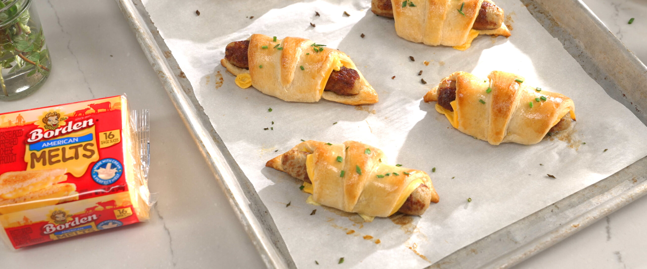 Sausage + Cheese Crescent RollUps Borden® Cheese